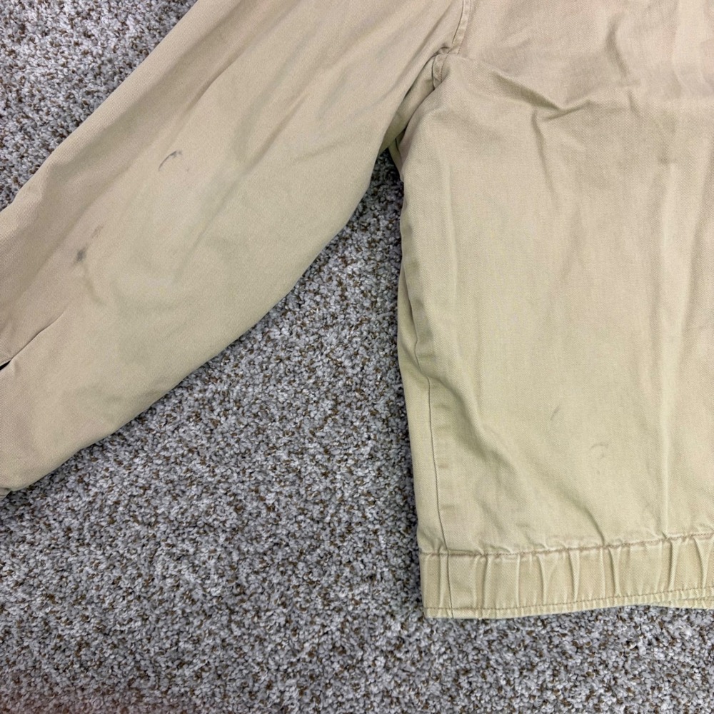 Polo Ralph Lauren Mens XL Harrington Jacket Tan Khaki Plaid Lined Cotton Twill - Picture 11 of 14